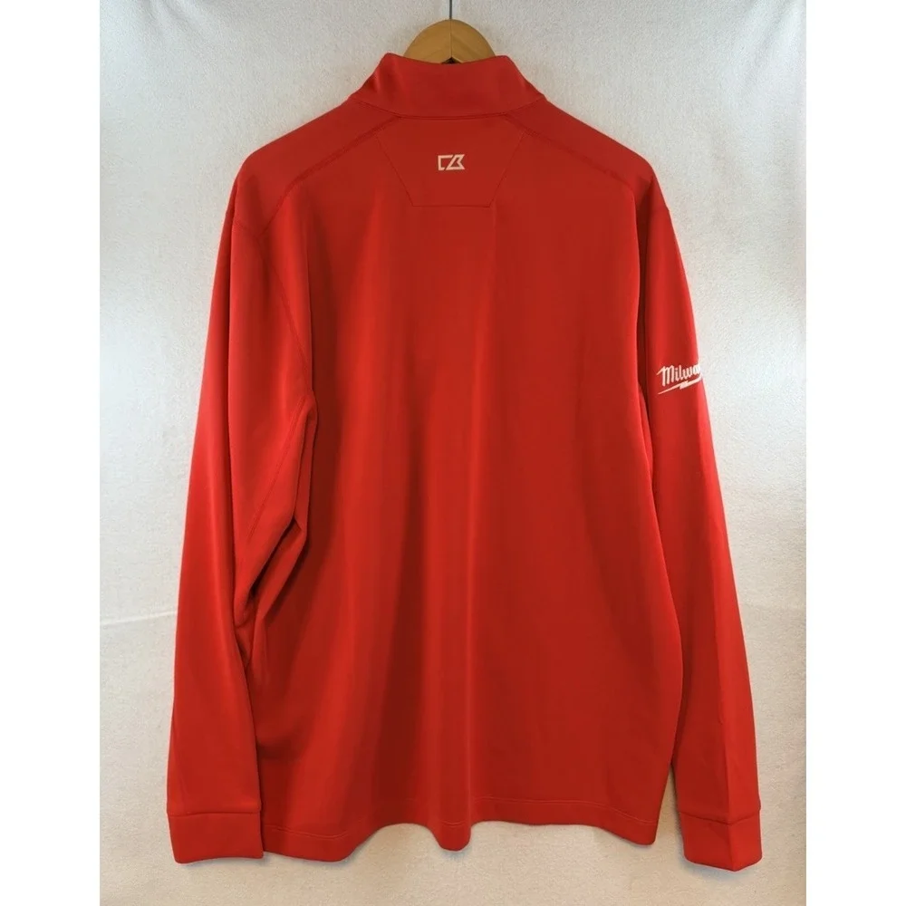 Cutter & Buck Milwaukee Tool 1/4 Zip Pullover Men's XL Red Performance Stretch